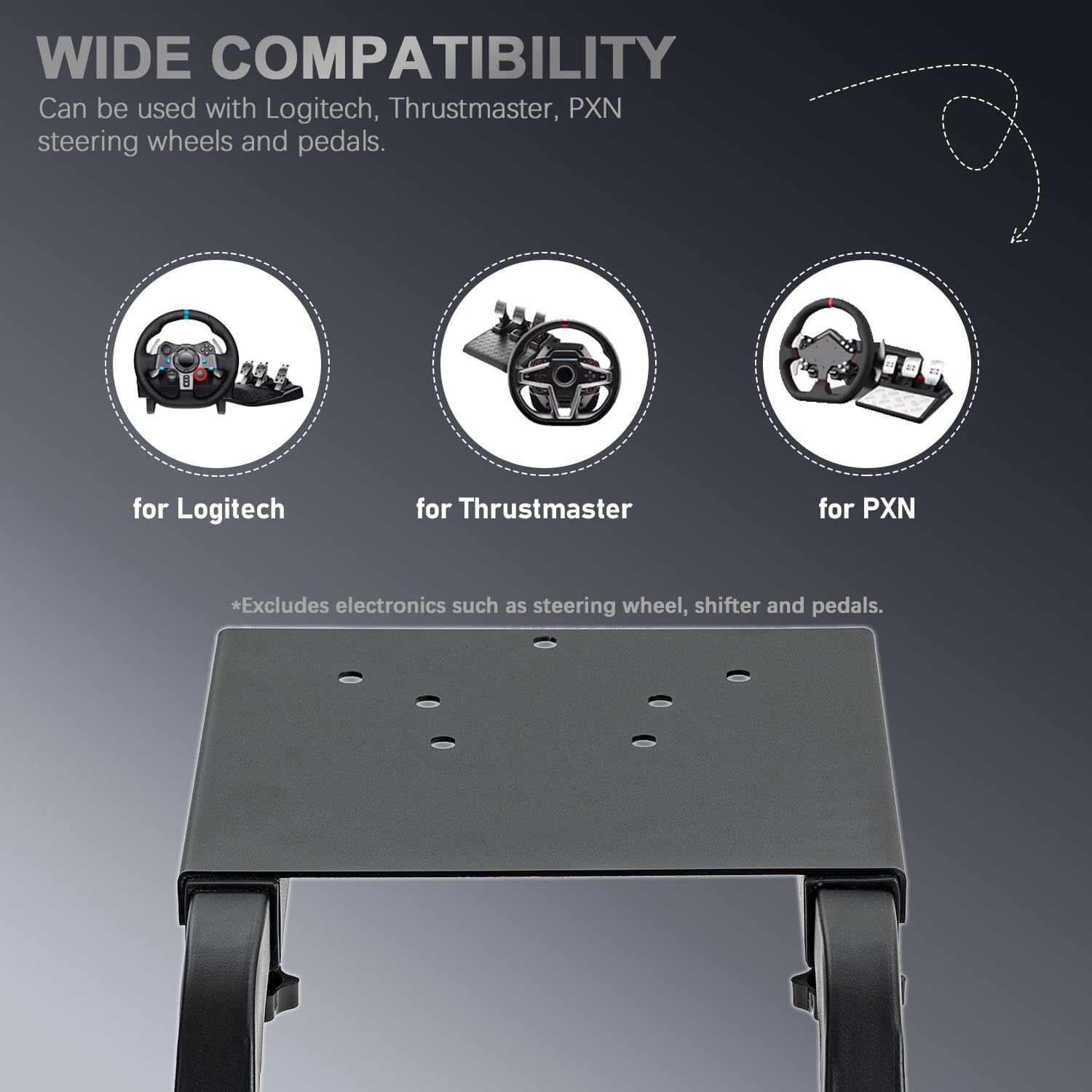 Supllueer Racing Simulator Cockpit with Gaming Seat Fit for Logitech G29 G920 G923, for Thrustmaster T248 T300RS TX F458 T128,for Fanatec,Adjustable Race Game Sim Stand No Steering Wheel Pedal Shifter