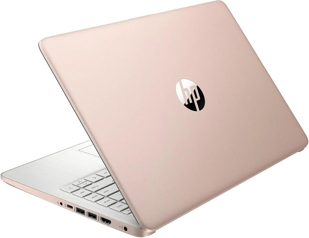 HP AI-Powered Laptop with Microsoft Office and 1TB Cloud Storage Included for 1-Year| 14' HD PC| 8GB RAM| 128GB SSD & 128GB External SSD| Intel 4-Core CPU| Webcam| Copilot Ready| Win11| LE Bundle