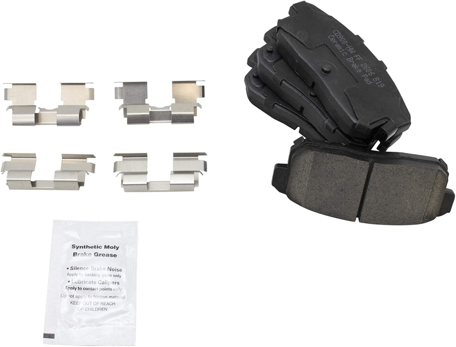 TRQ Performance Rear Brake Pad and Rotor Set Ceramic Solid Rotors Calipers Compatible with 2003 Nissan Maxima