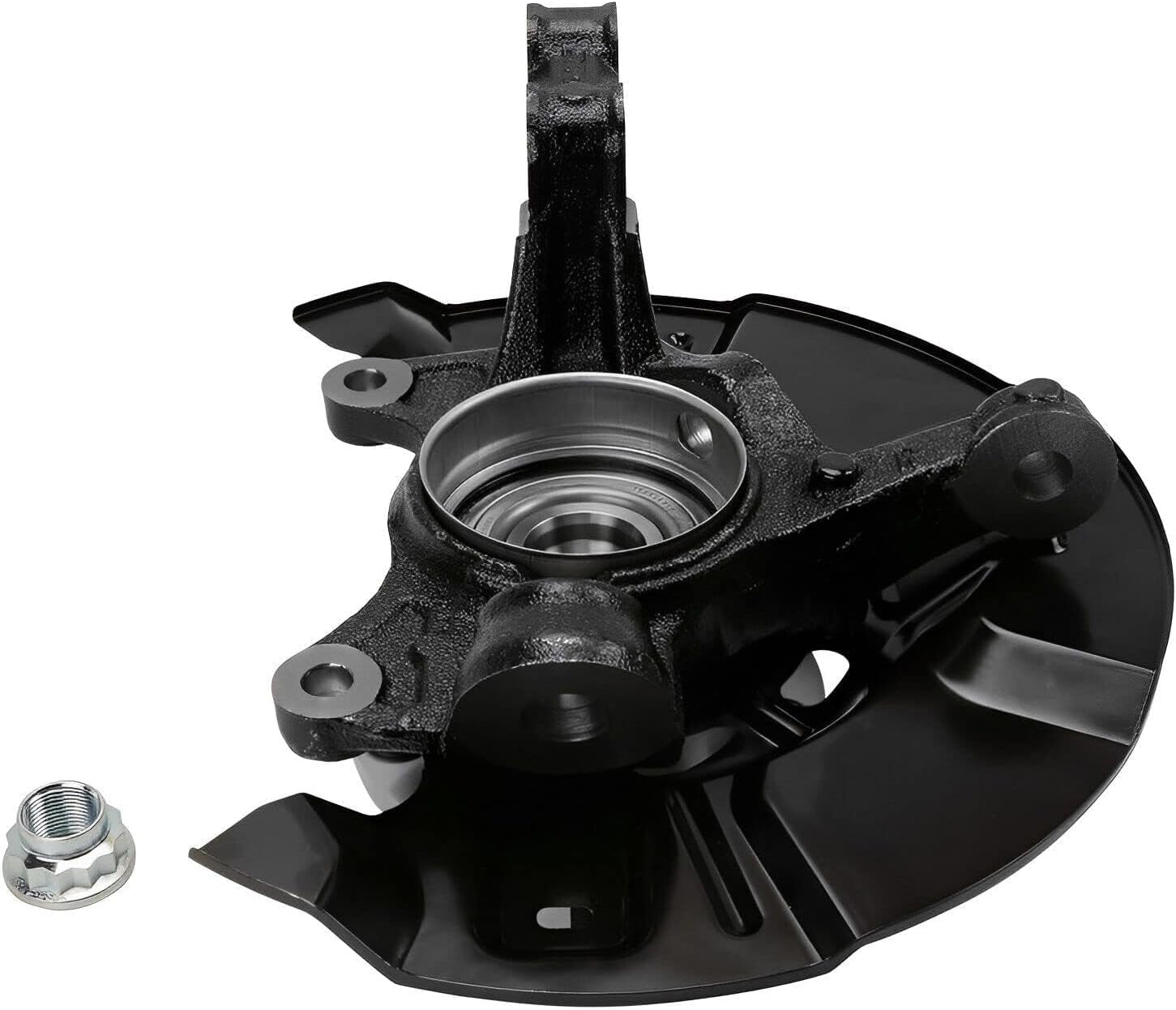Detroit Axle - FWD Front Steering Knuckles & Wheel Hub Bearings Disc Brake Calipers with Brackets Replacement for 2009-2013 Toyota Matrix 2.4L