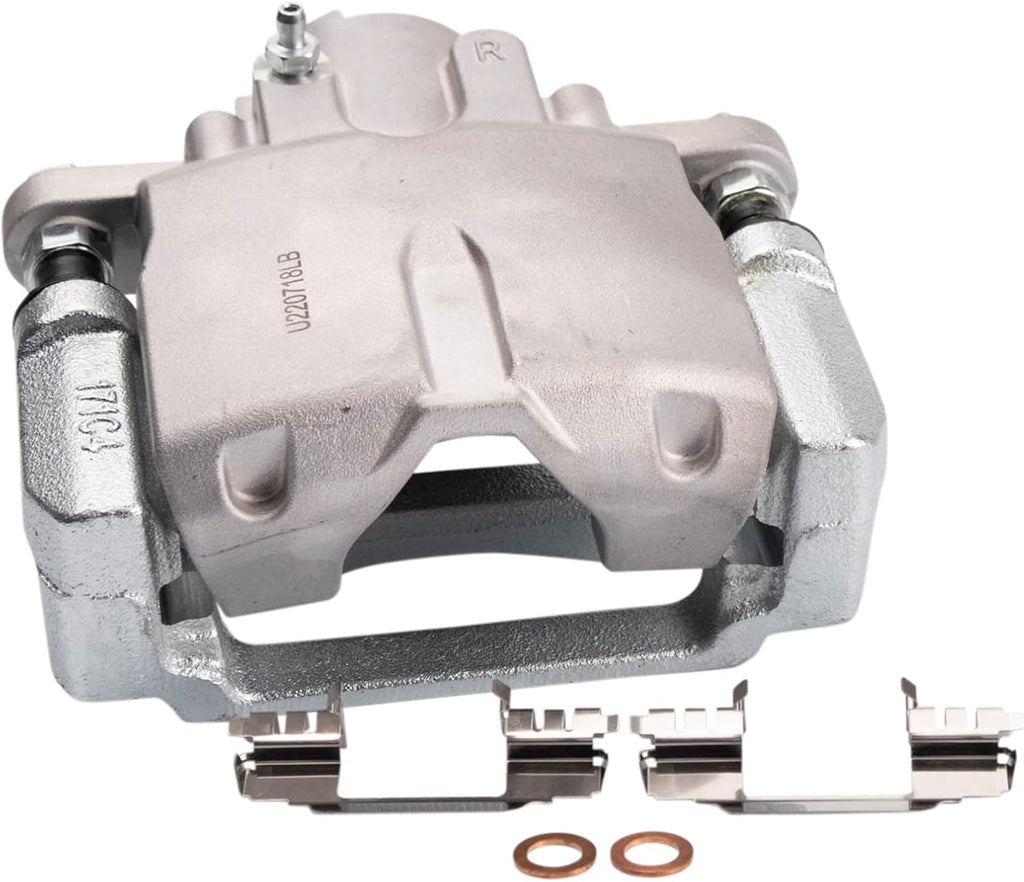 TRQ Performance Rear Brake Pad and Rotor Set Ceramic Vented Coated Rotors Calipers Compatible with 2004-2009 Cadillac SRX