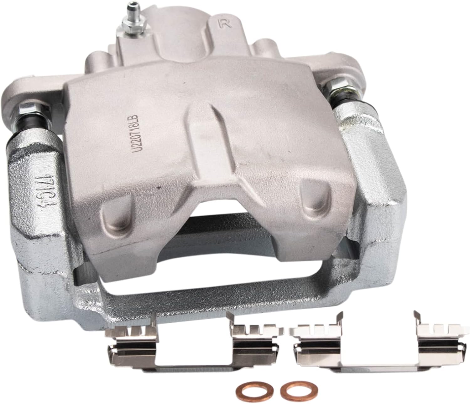 TRQ Performance Rear Brake Pad and Rotor Set Ceramic Vented Coated Rotors Calipers Compatible with 2004-2009 Cadillac SRX
