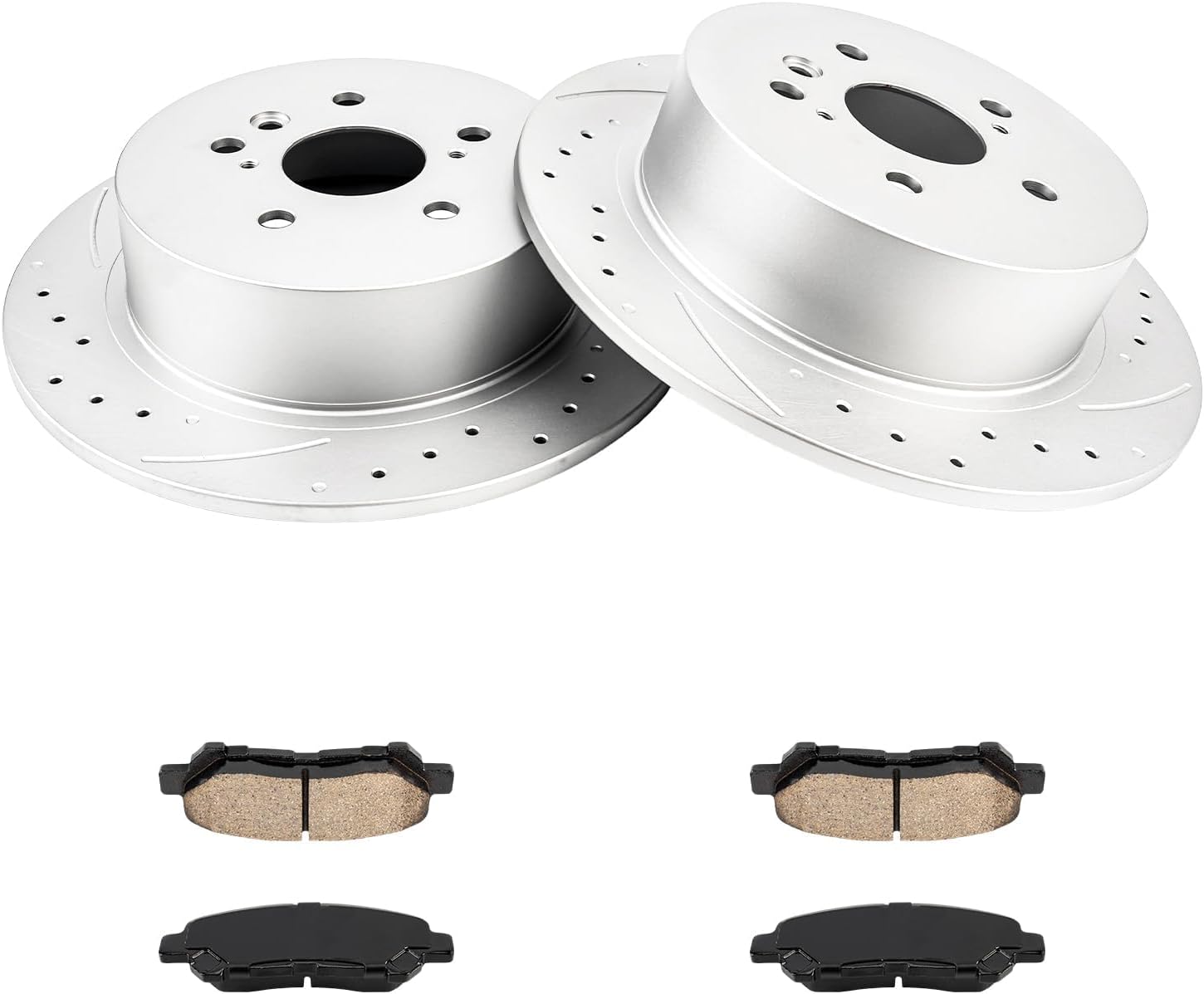 KAX Rear Brake Kit for Toyota Highlander 2008 2009 2010 2011 2012 2013 2014, 12.17inch Brake Rotors Pads Kit, #31507+D1325 Rear Brakes