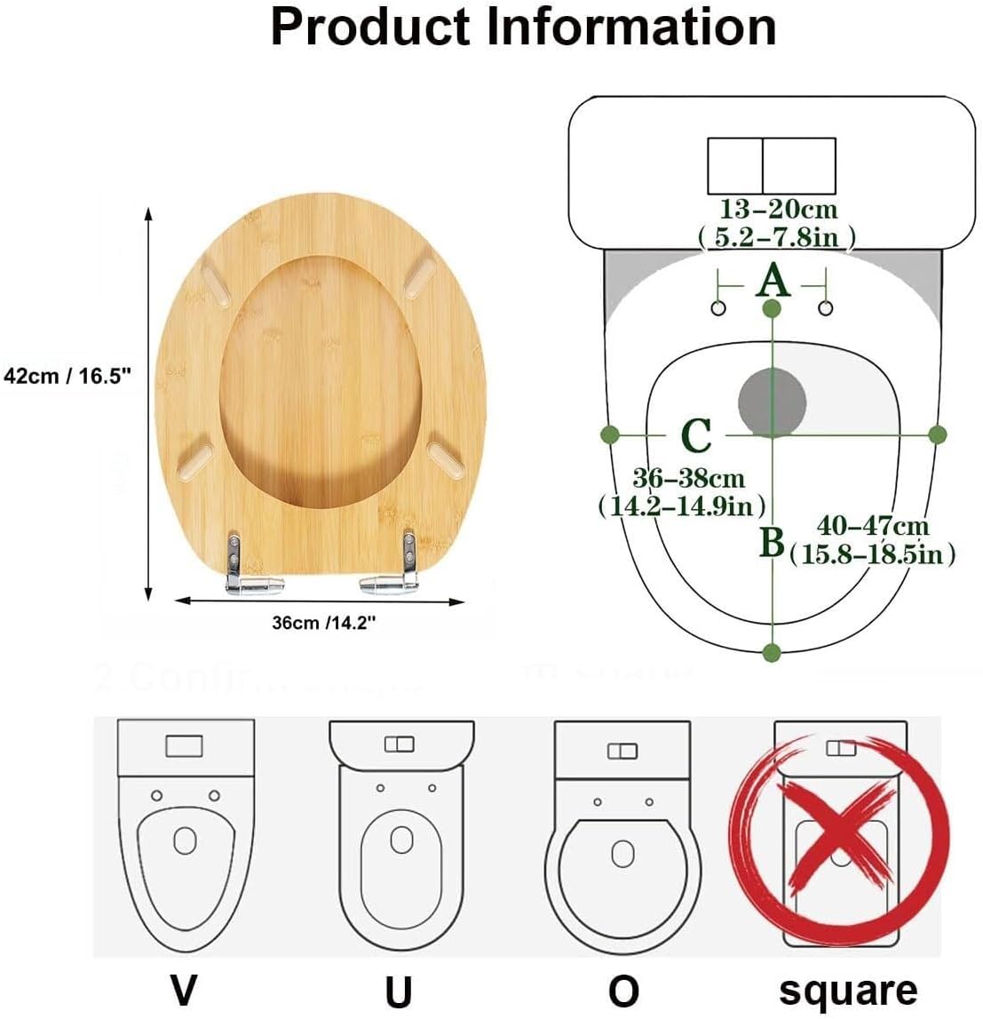 Resin Glitter Toilet Seat, Soft Close & Easy Clean, Oval 36 * 42cm, Top Fixing, Silver(Woode)