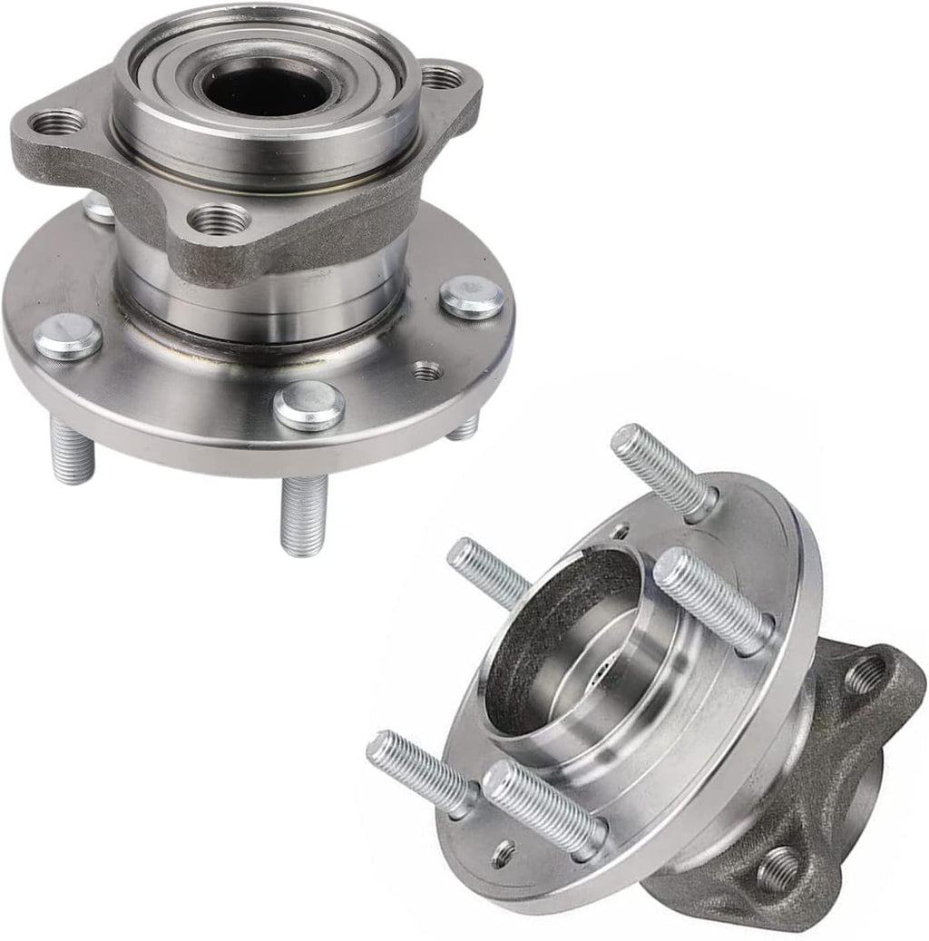 Detroit Axle - AWD Rear Wheel Bearing Hubs Brake Kit for 2007-2015 Mazda CX-9 Disc Brake Rotors Ceramic Brakes Pads Wheel Bearing Hubs 2008 2009 2010 2011 2012 2013 2014 CX9 Replacement