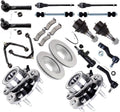 ECCPP - 21PCS Front Upper Control Arm Idler Pitman Arm Tie Rod End Sway Bar Link Wheel Hub Brake Kit For Cadillac Escalade For Chevy Silverado 1500 Avalanche Suburban Tahoe For GMC Sierra 1500 Yukon