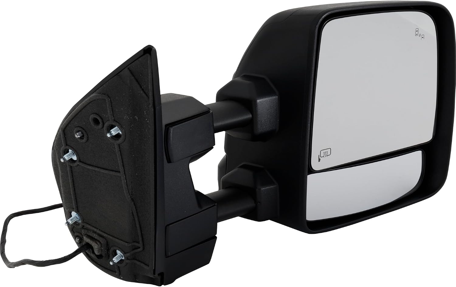 Kool Vue Passenger Side Mirror Power Heated Towing For Nissan Titan 2017-2021 With Signal Light, Blind Spot Monitor & Puddle Lamp, Textured