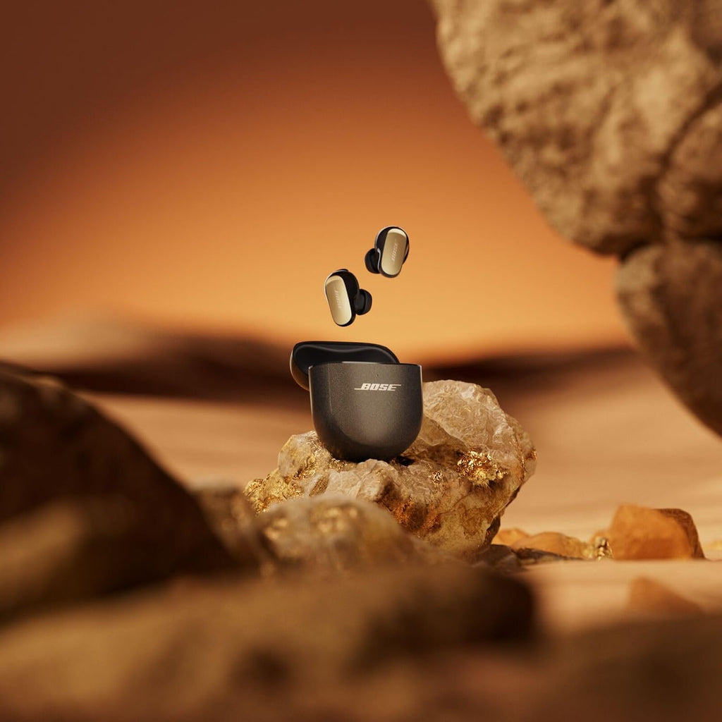 Bose QuietComfort Ultra Earbuds (2nd Gen) - Wireless Noise Cancelling Earbuds with Mic, Immersive Audio, USB-C Charging, Up to 6 Hours Battery, IPX4 Rating, Desert Gold - Limited Edition Color