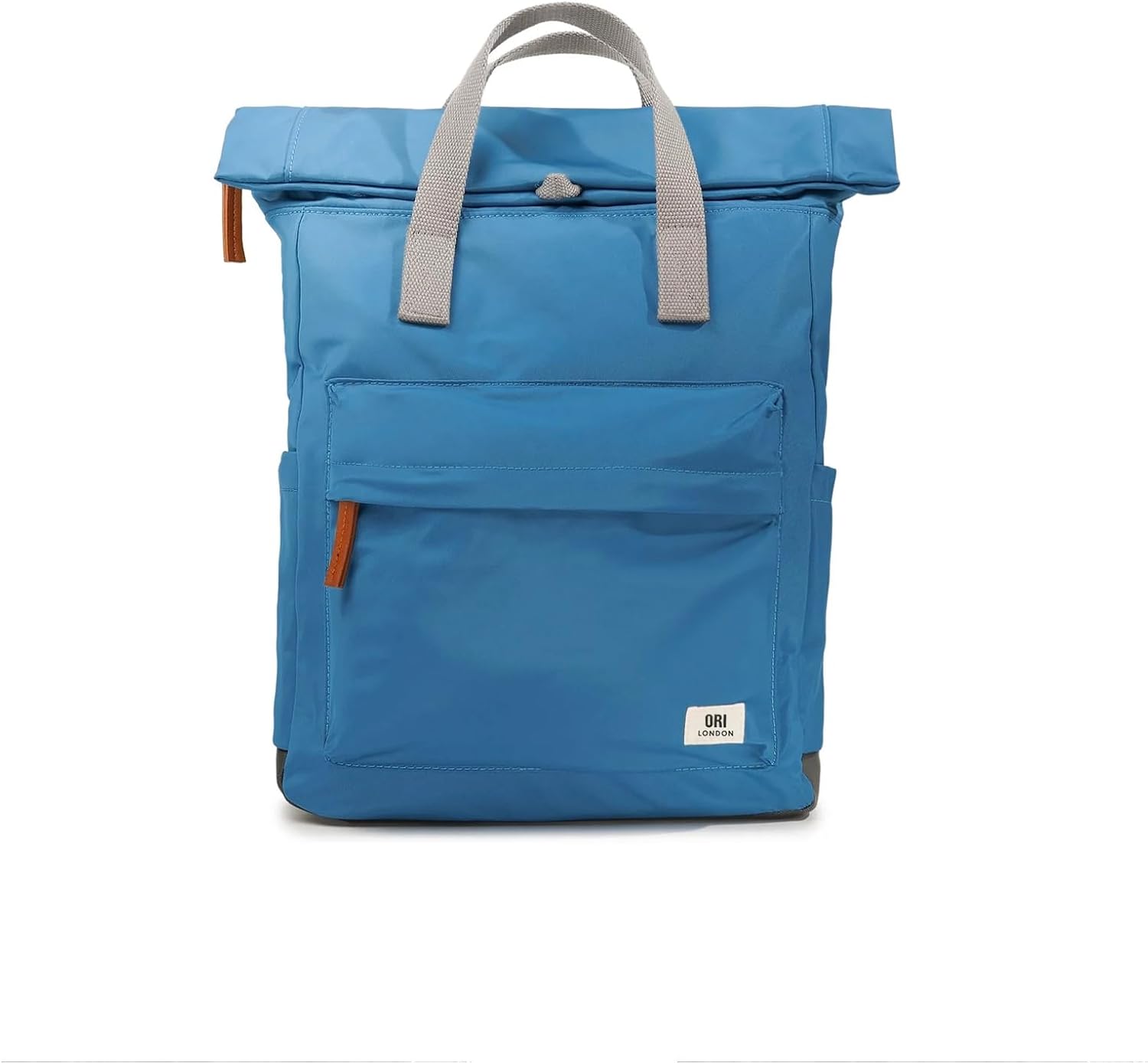 ORI LONDON Travel Backpack - Medium Nylon Rolltop Backpack for Men & Women with Multiple Pockets for Laptop, Phone, Keys, Wallet, Bottles - The Canfield, Seaport, 16.5x11.8x4.7'