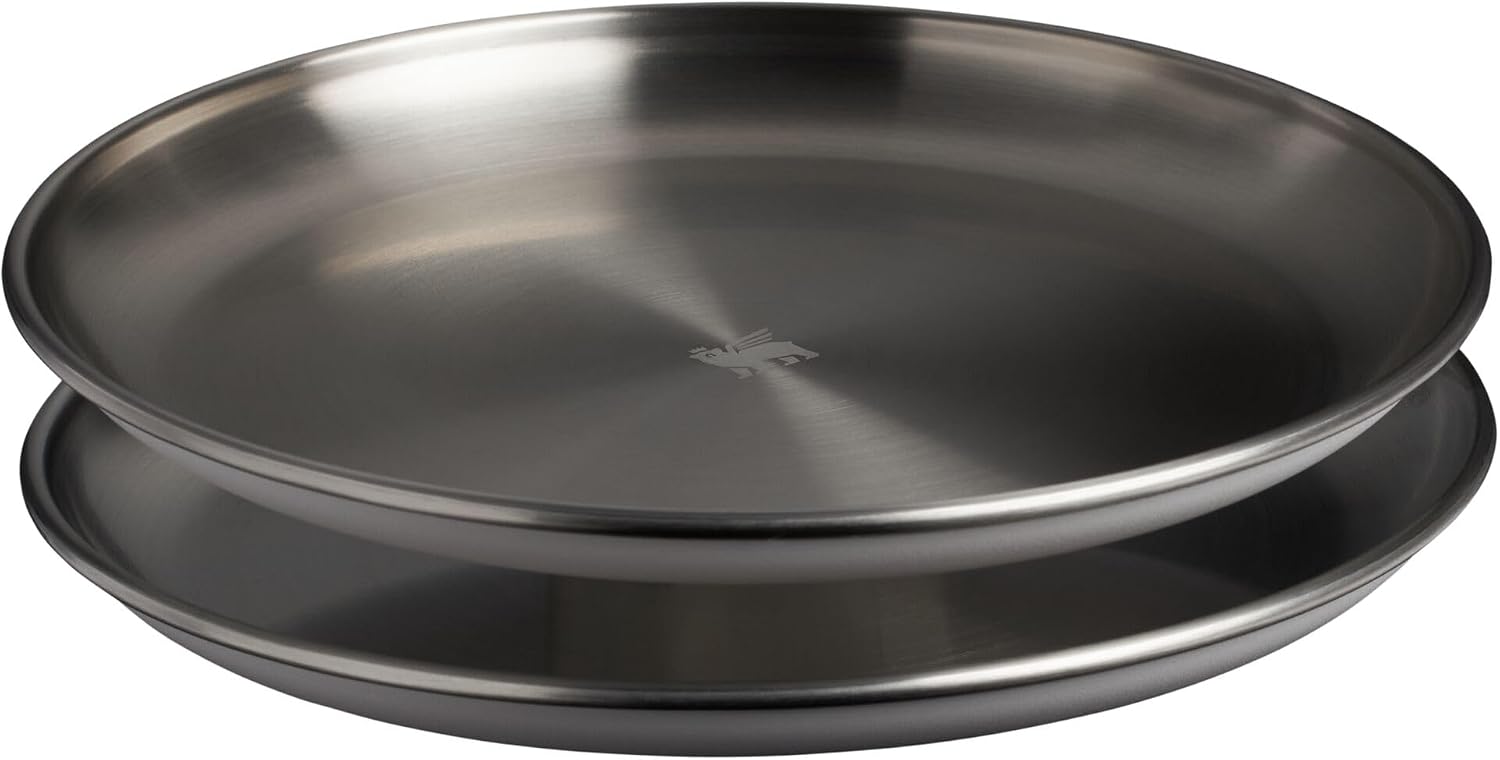 STANLEY Wildfare Pro 15-Piece Stainless Steel Fry Pan Cook Set | 8.75 in Fry Pan with Fold & Lock Handle | Plates and Utensils | Camping Essentials for Your Camp Kitchen | BPA-Free