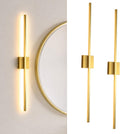 Wall Sconces Set of Two,LED Hardwired Dimmable Wall Sconce,Gold Wall Sconce for Bathroom, Living Room, Bedroom, Hardwired 3000K 40 Inch (2 Pack)