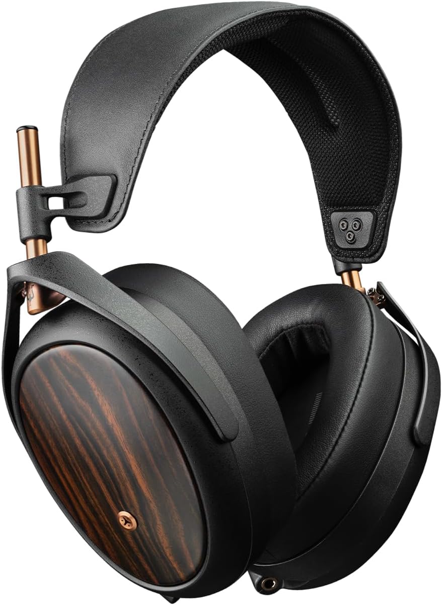 MEZE AUDIO | LIRIC 2nd Generation | Wired Over-Ear Closed-Back Planar Magnetic Headphones for Audiophiles | Macassar Ebony Wood Earcups | Detachable Magnetic Earpads | Premium Braided Cable Included