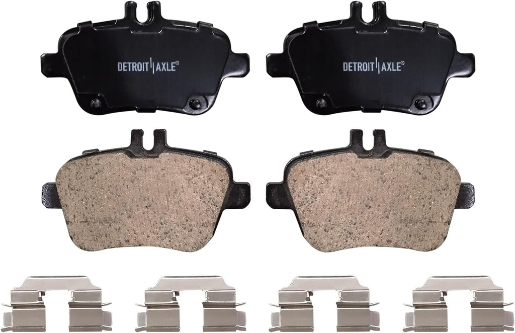 Detroit Axle - Brake Kit for Mercedes-Benz GLA250 CLA250 INFINITI QX30 Drilled and Slotted Disc Brake Rotors Ceramic Brakes Pads Replacement : 12.60' inch Front and 11.61' inch Rear Rotor