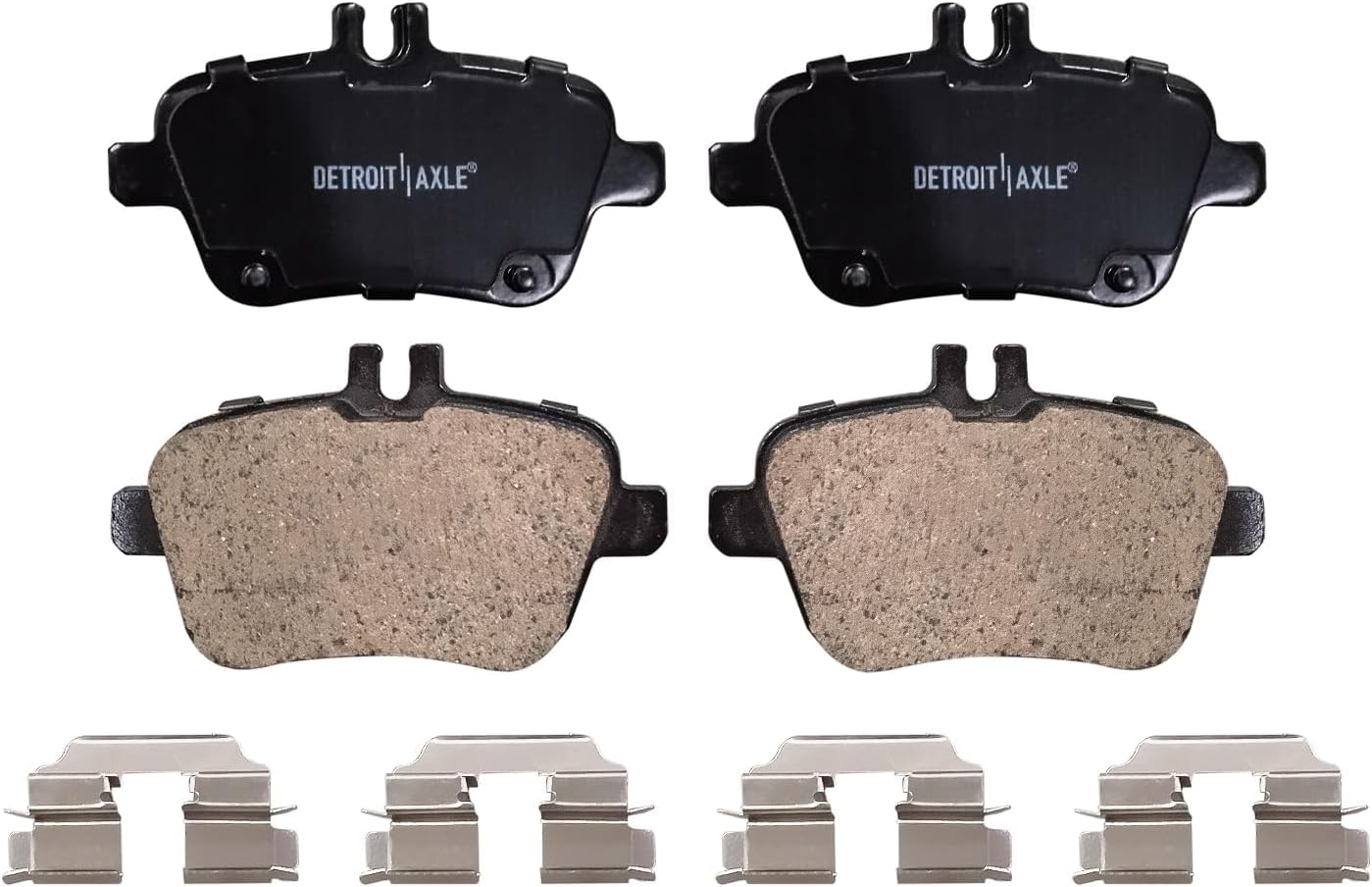 Detroit Axle - Brake Kit for Mercedes-Benz GLA250 CLA250 INFINITI QX30 Drilled and Slotted Disc Brake Rotors Ceramic Brakes Pads Replacement : 12.60' inch Front and 11.61' inch Rear Rotor