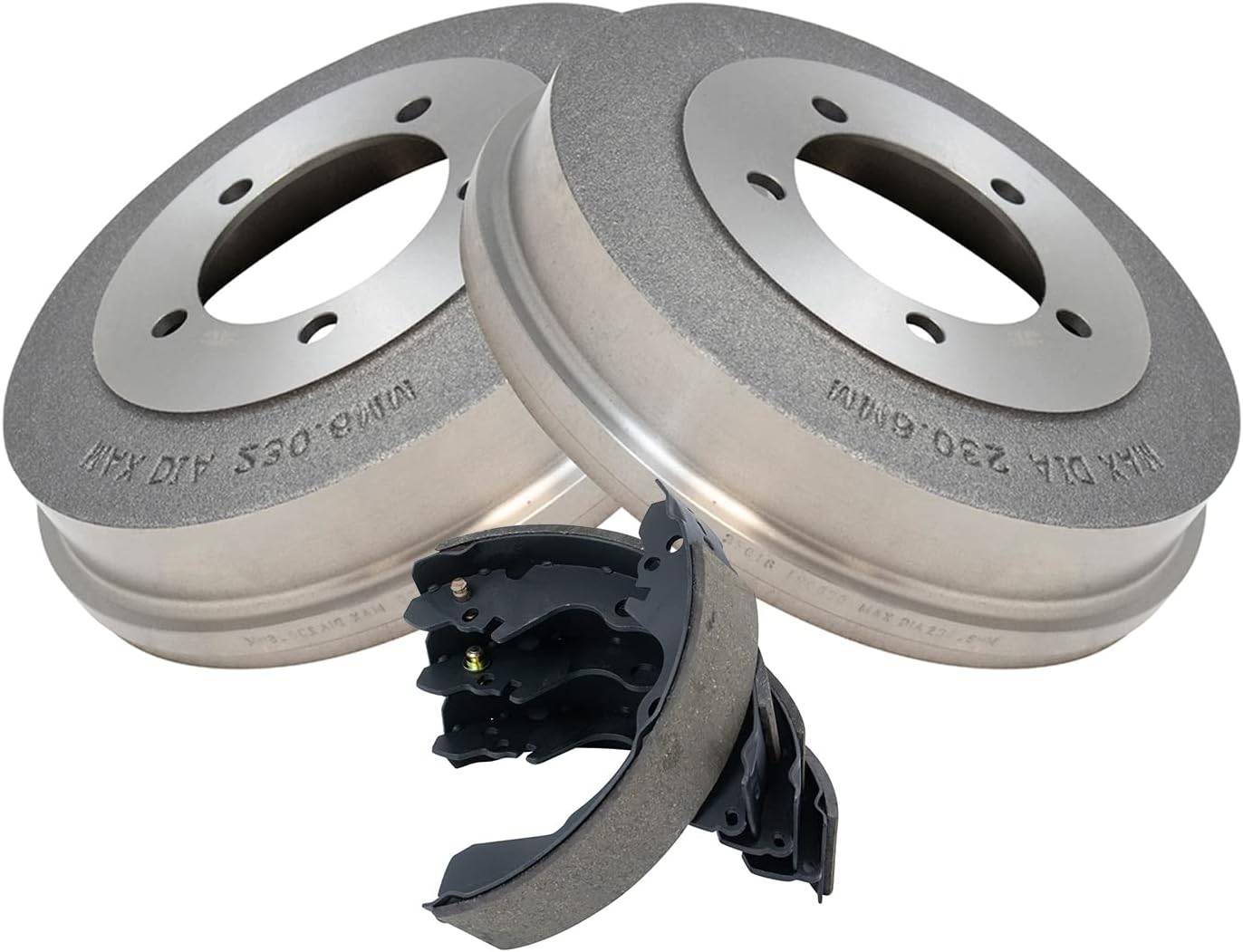 TRQ Rear Brake Drum & Shoe Kit Compatible with Dodge Chrysler Eagle Mitsubishi