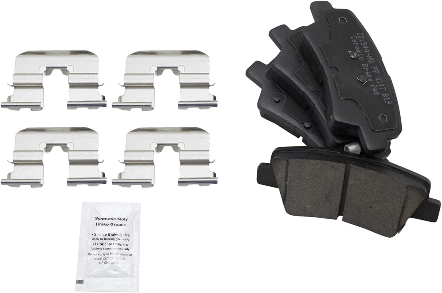 TRQ Performance Rear Brake Pad and Rotor Set Ceramic Slotted Drilled Coated Rotors Calipers Compatible with 2011-2016 Hyundai Elantra 2013-2014 Elantra Coupe