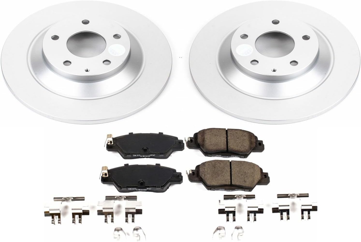 PowerStop Rear Brake Kit for Mazda CX-5 2016-24 - Fully-Coated Disc Rotors with Z17 Ceramic Brake Pads Replacement, CRK7516