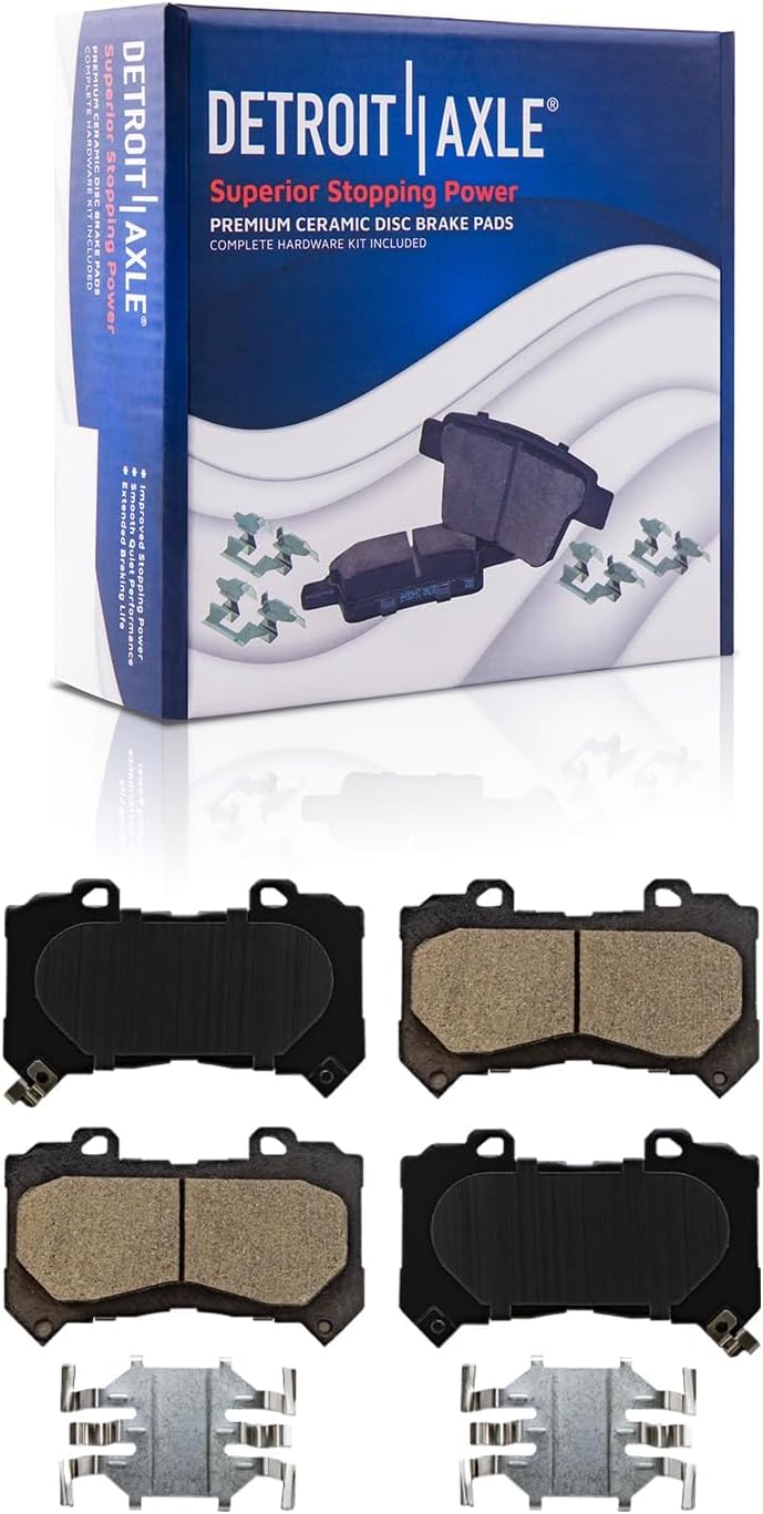 Detroit Axle - Brake Rotors for 2015-2020 Chevrolet Colorado GMC Canyon, Disc Brake Rotors Ceramic Brake Pads 2016 2017 2018 2019 Replacement : 12.20' inch Front and 12.76' inch Rear Rotor