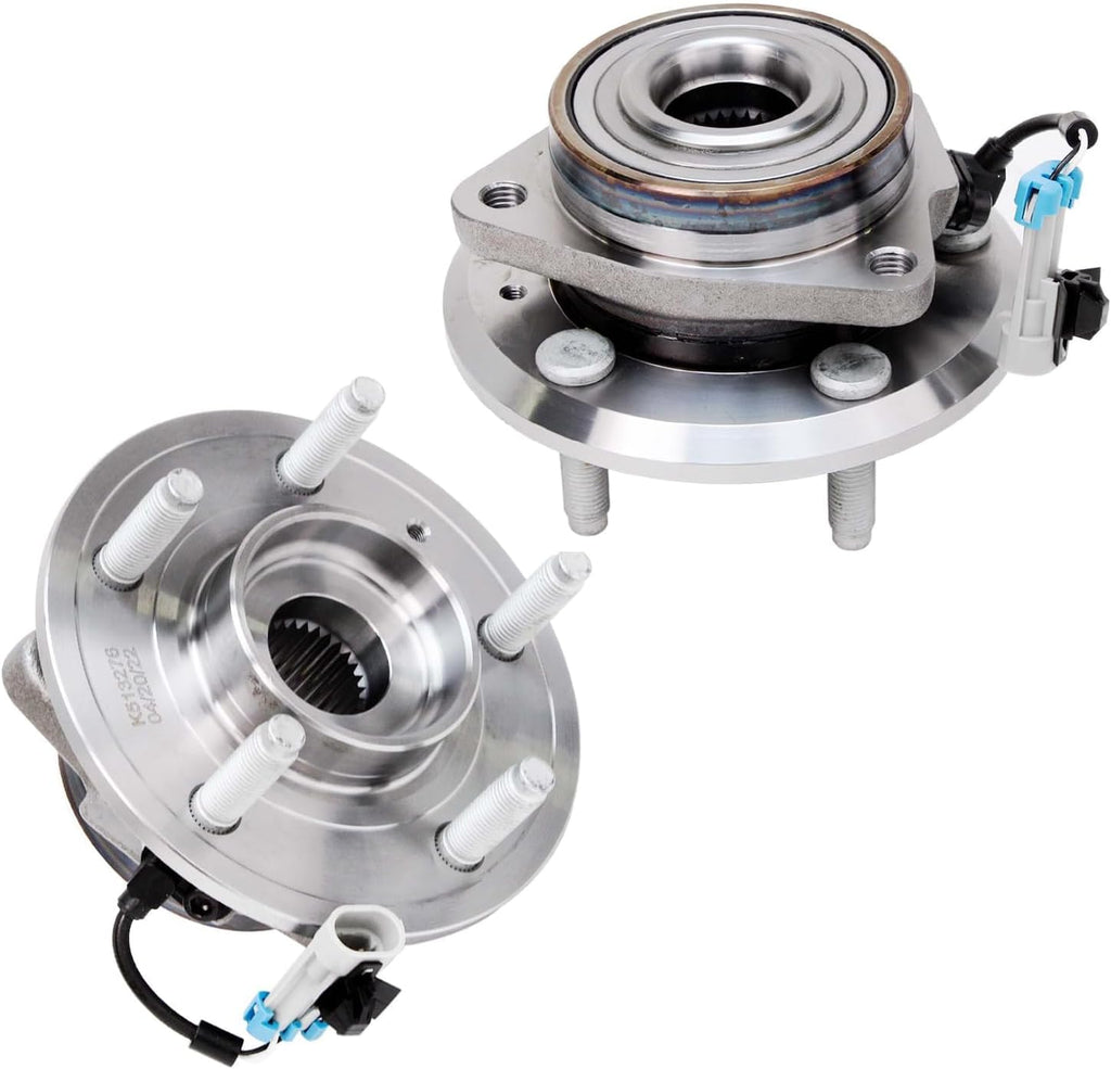 Detroit Axle - Front Brake Kit Wheel Bearing Hubs for 2007-09 Chevy Equinox Suzuki XL-7 Pontiac Torrent, 08-10 Saturn Vue, 12-15 Captiva Sport Disc Brake Rotors Ceramic Replacement Brakes Pads