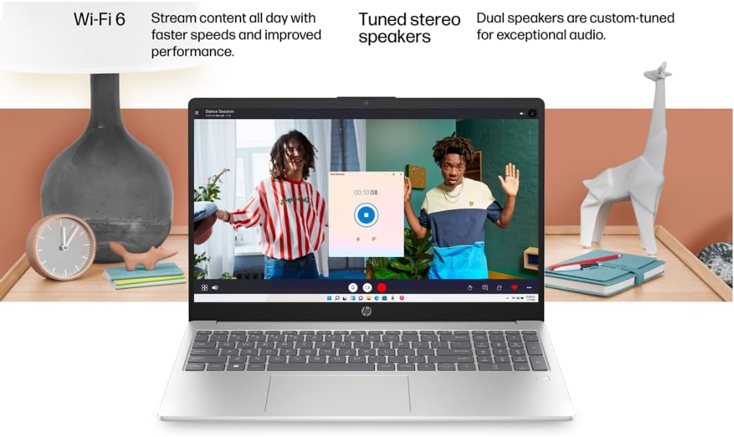 HP Pavilion 15.6' FHD Laptop | Intel 8-Core CPU | 32GB RAM | 1TB Storage (512GB SSD & 500GB P500 Portable SSD Red) | Wi-Fi 6 | Fingerprint Reader | Type-C | Webcam | HDMI | Windows 11