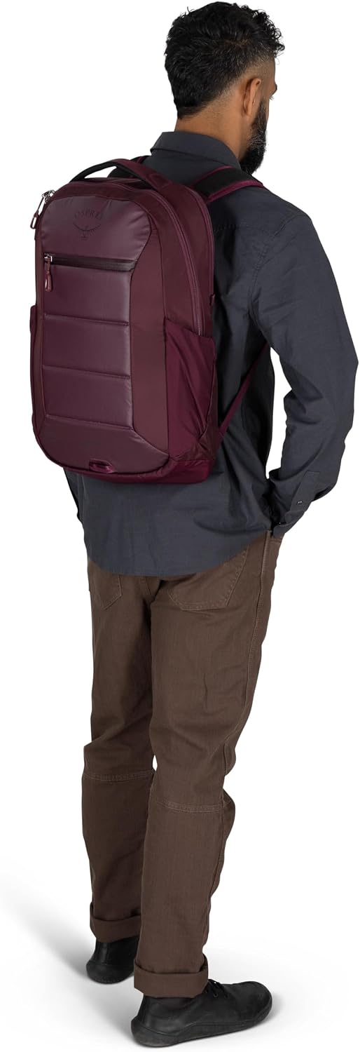 Osprey Ozone Laptop Backpack with Ventilated AirScape™ Backpanel - Lightweight Travel Backpack with 16' Laptop Sleeve - Carry-On Compatible Travel Bag for Men and Women, Black