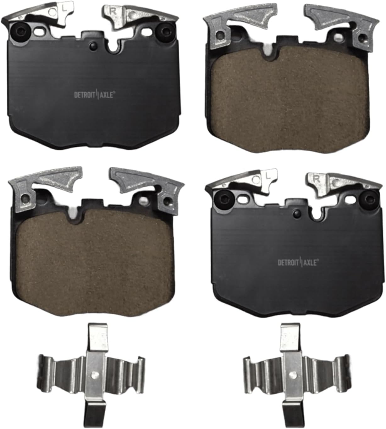 Detroit Axle - 10pc Brake Kit for BMW 530e 530i 540i 540d 740i 740e 840i 640i xDrive Gran Turismo Coupe iX X4 X5 X6, Drilled Brake Rotors Ceramic Brake Pads Replacement: 13.70' Front 13.58' Rear