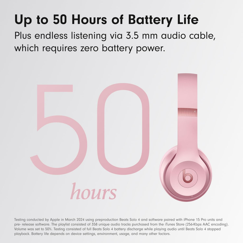 Beats Solo 4 with AppleCare+ for Headphones (2 Years) - Metallic Pink