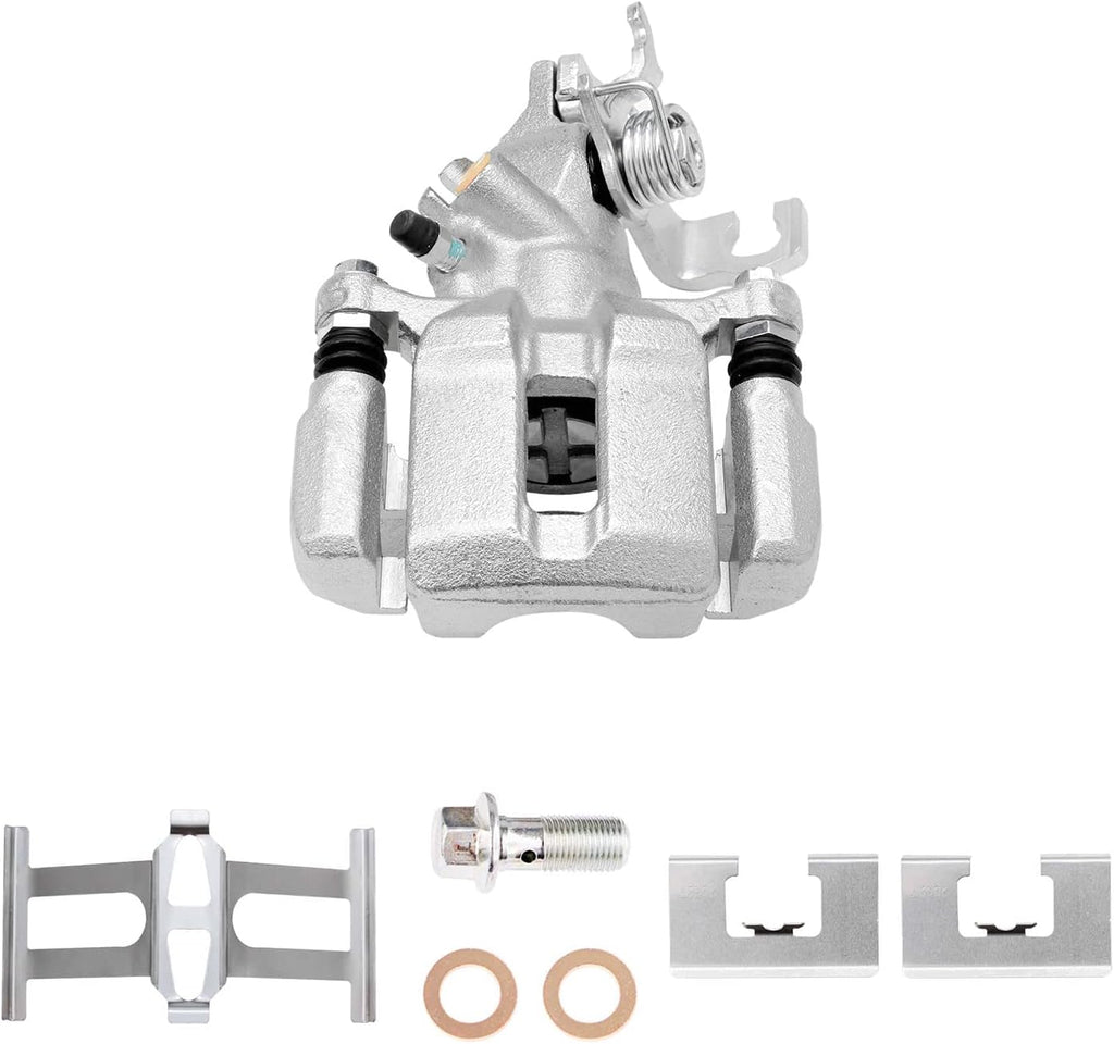 Detroit Axle - Rear Brake Kit for 2003-2007 Honda Accord 2004-2008 Acura TSX 2005 2006 Disc Brake Rotors Ceramic Brakes Pads Left Brake Caliper Replacement:10.24' inch Rear Rotors