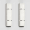 LED Bathroom 16 Inch Vanity Lighting Fixtures | CRI 90 4000K Brushed Nickel Wall Sconce Set of Two with White Frosted Glass Shade | 120V 15W 1200LM Dimmable with Dimmer Switch(not Included)