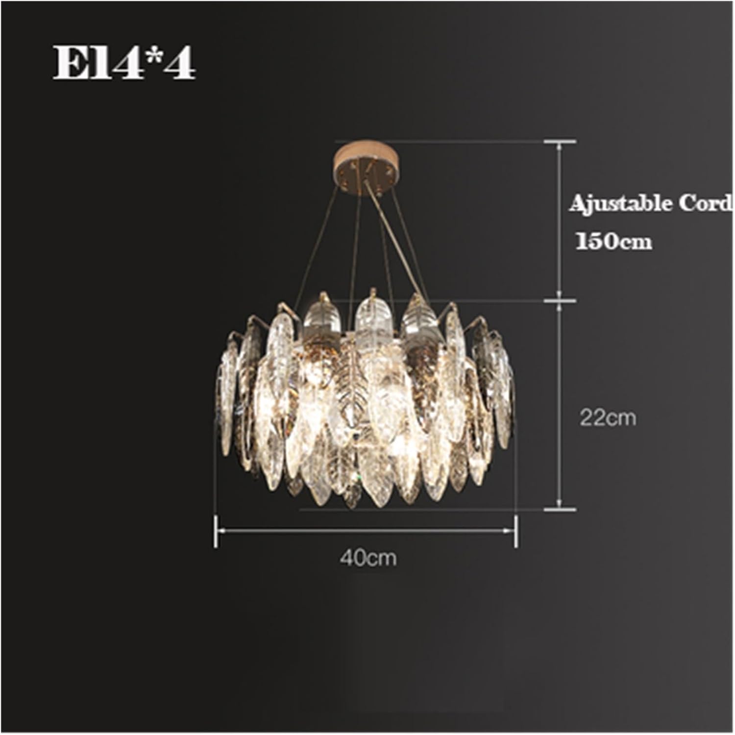 Artistic Leave Design Gold Silver Crystal LED Dimmable Hanging Lamps Pendant Light Suspension Luminaire Lamp for Living Room,Dining Light Fixtures