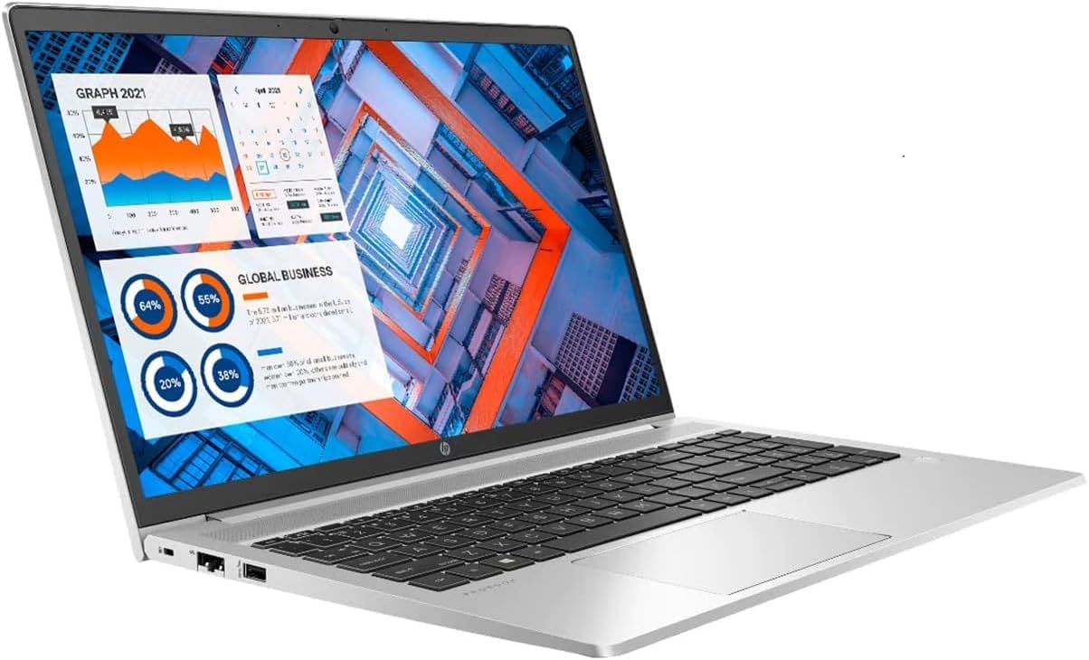 HP ProBook 450 G8 15.6 Inch Business Laptop | Intel Core i5 1135G7, 11th Gen Quad-Core CPU | 16GB RAM, 512GB SSD | Windows 11 Pro | Pike Silver | 12.5 HR Battery | Anti-Glare, WLED Backlight Screen