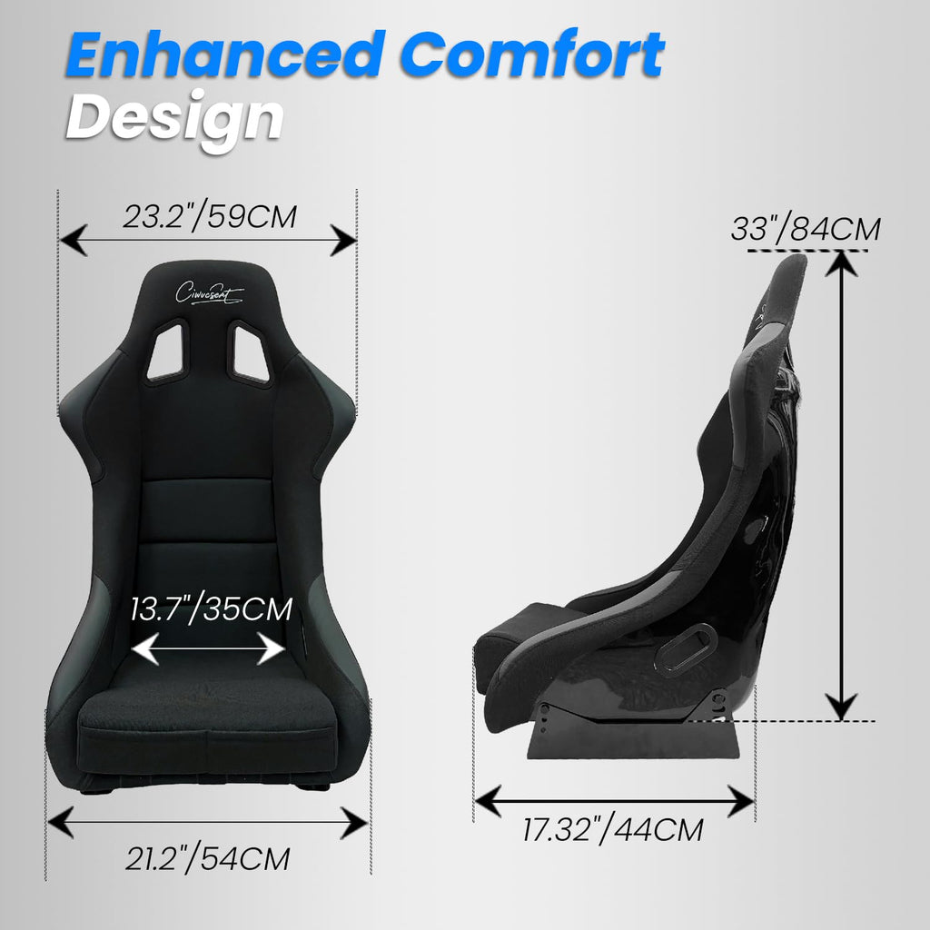 Racing Simulator Cockpit with Monitor Mount and Strong Fiberglass with LOGO Bucket Seat, Racing Wheel Stand Compatible with Fanatec, Thrustmaster, Logitech, Moza Racing Games on PS5, PS4, Xbox and PC