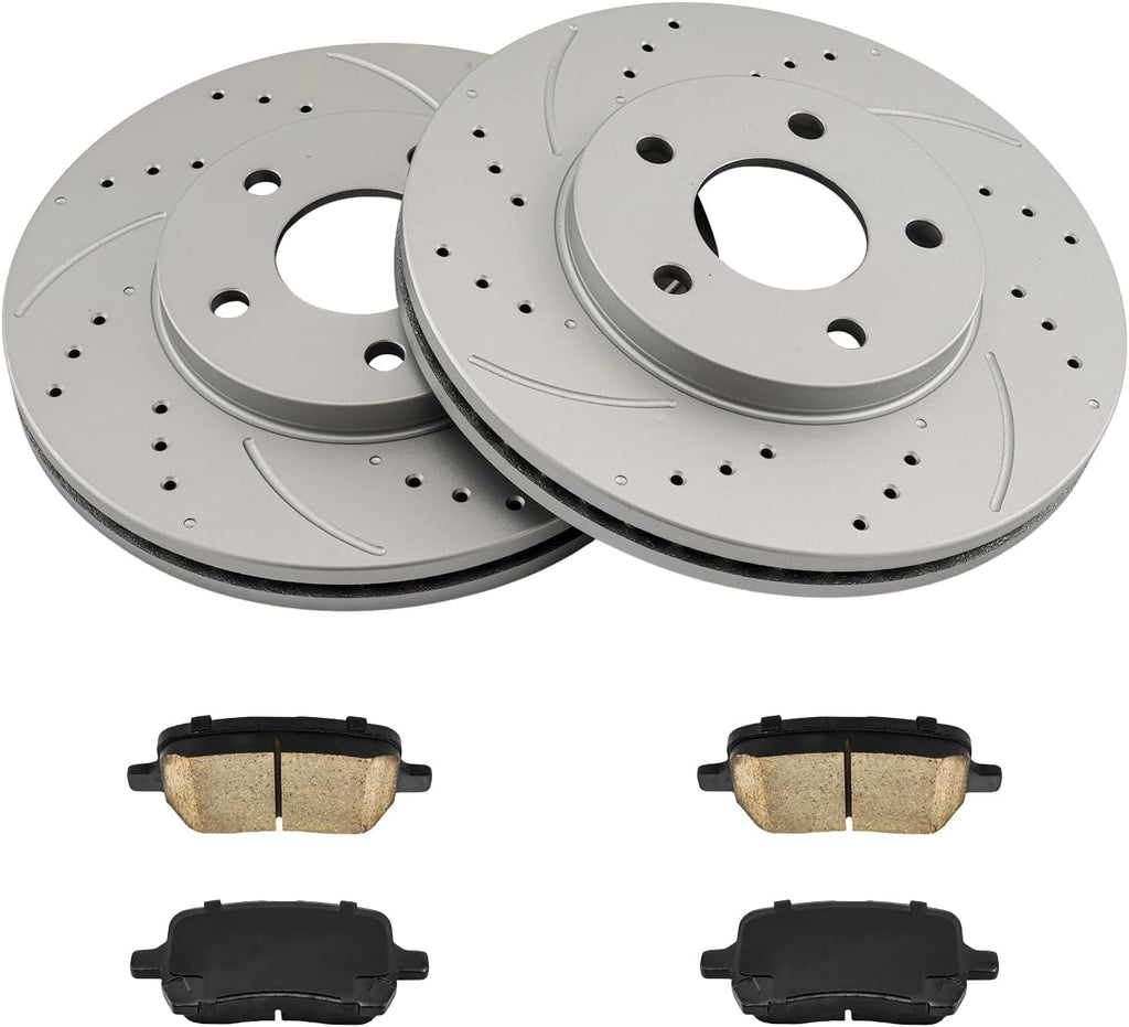 KAX Front Brake Kit for Chevrolet HHR 2006-2011, 10.85inch Brake Rotors Pads Kit, #55122+D1160 Front Brakes