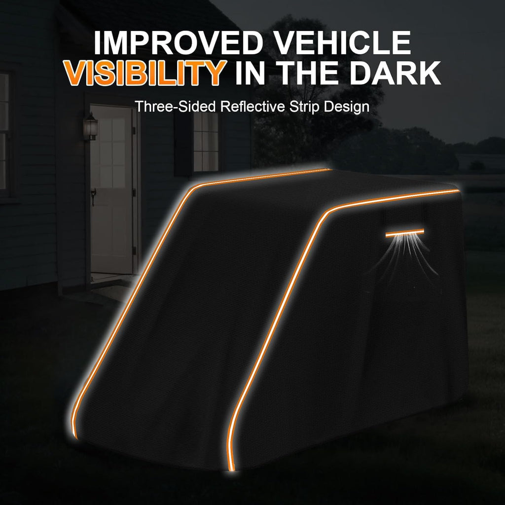 Skid Steer Cover Waterproof Heavy Duty, 900D UV Protection Track Loader Cover Compatible with Bobcat, John Deere, Kubota, Caterpillar, Case, New Holland, JCB, X-Large(155'x 85'x 88')