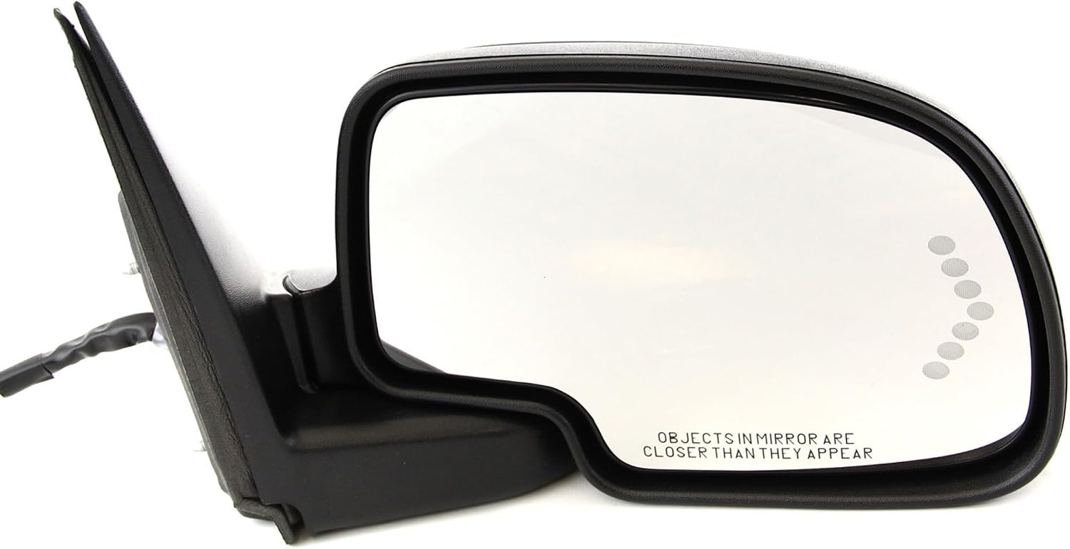 Kool Vue Right Power Heated Mirror for Chevrolet Silverado 1500 Tahoe GMC Yukon 2003-2006 Power Fold With Signal Light, Memory & Puddle Lamp; w/o Blind Spot Monitor & Auto-Dim Paintable Extended Cab