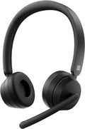 Microsoft Modern - Wireless Headset,Comfortable Stereo Headphones with Noise-Cancelling Microphone, USB-A dongle, On-Ear Controls, PC/Mac - Certified for Microsoft Teams,Black