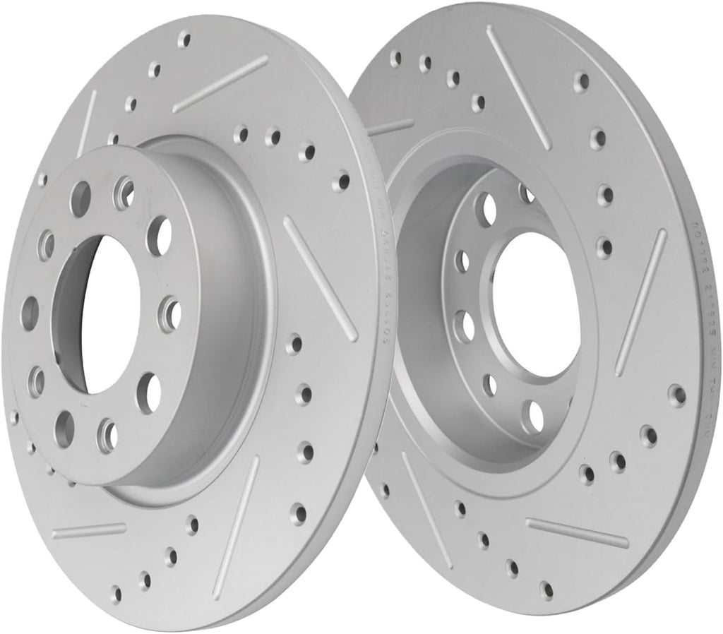 Detroit Axle - Brake Kit for 2017-2021 Jeep Compass 2015-2023 Renegade 500X Drilled Slotted Disc Brake Rotors Ceramic Brakes Pads Replacement : 12.01' inch Front and 10.94' inch Rear Rotor