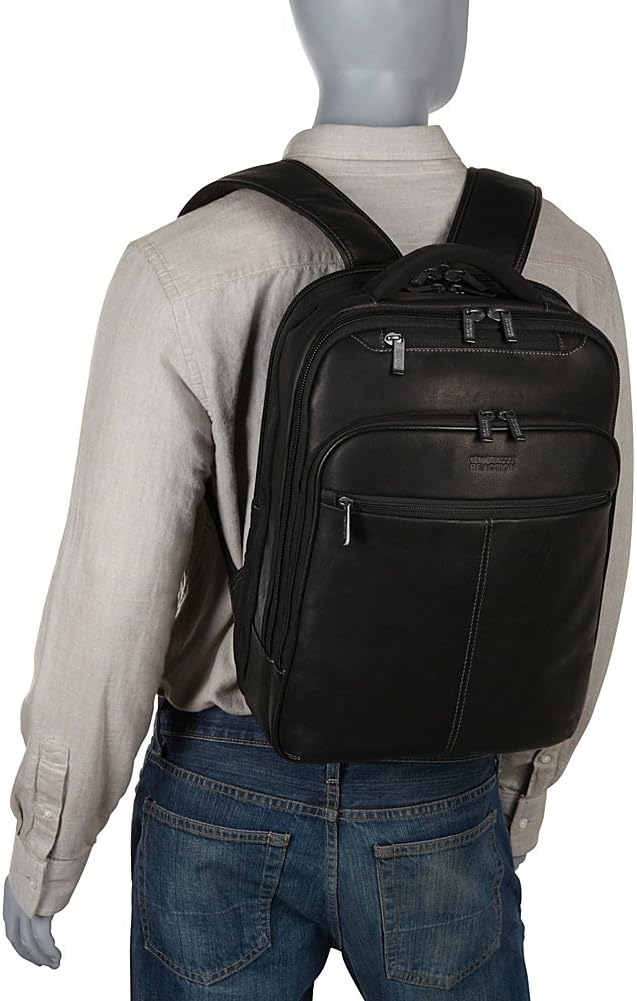 Kenneth Cole REACTION Out Of The Bag Manhattan Colombian Leather RFID 15.6' Laptop Briefcase