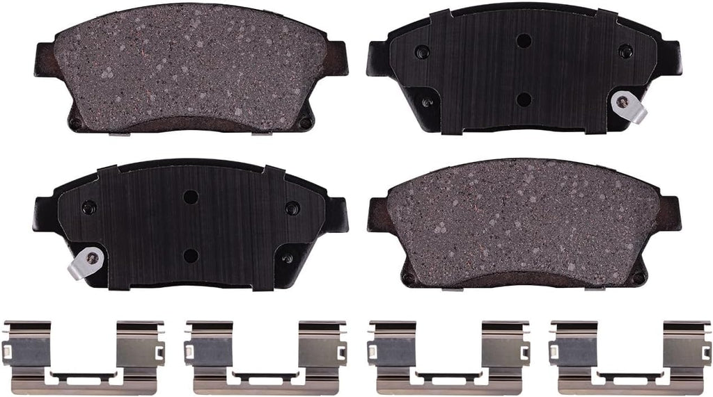 Detroit Axle - Brake Kit for 2013-2019 Cadillac ATS, Drilled and Slotted Disc Brake Rotors Ceramic Brakes Pads Replacement: 11.81' inch Front 12.40' inch Rear Rotors