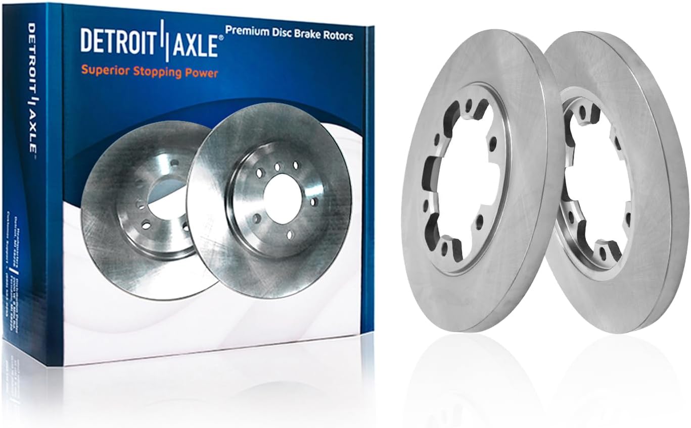Detroit Axle - 6 Lugs Rear Brake Kit for 2015-2019 Ford Transit-350 Transit-350HD, Disc Brake Rotors Ceramic Brakes Pads with Hardware Replacement: 12.13' inch Rotors