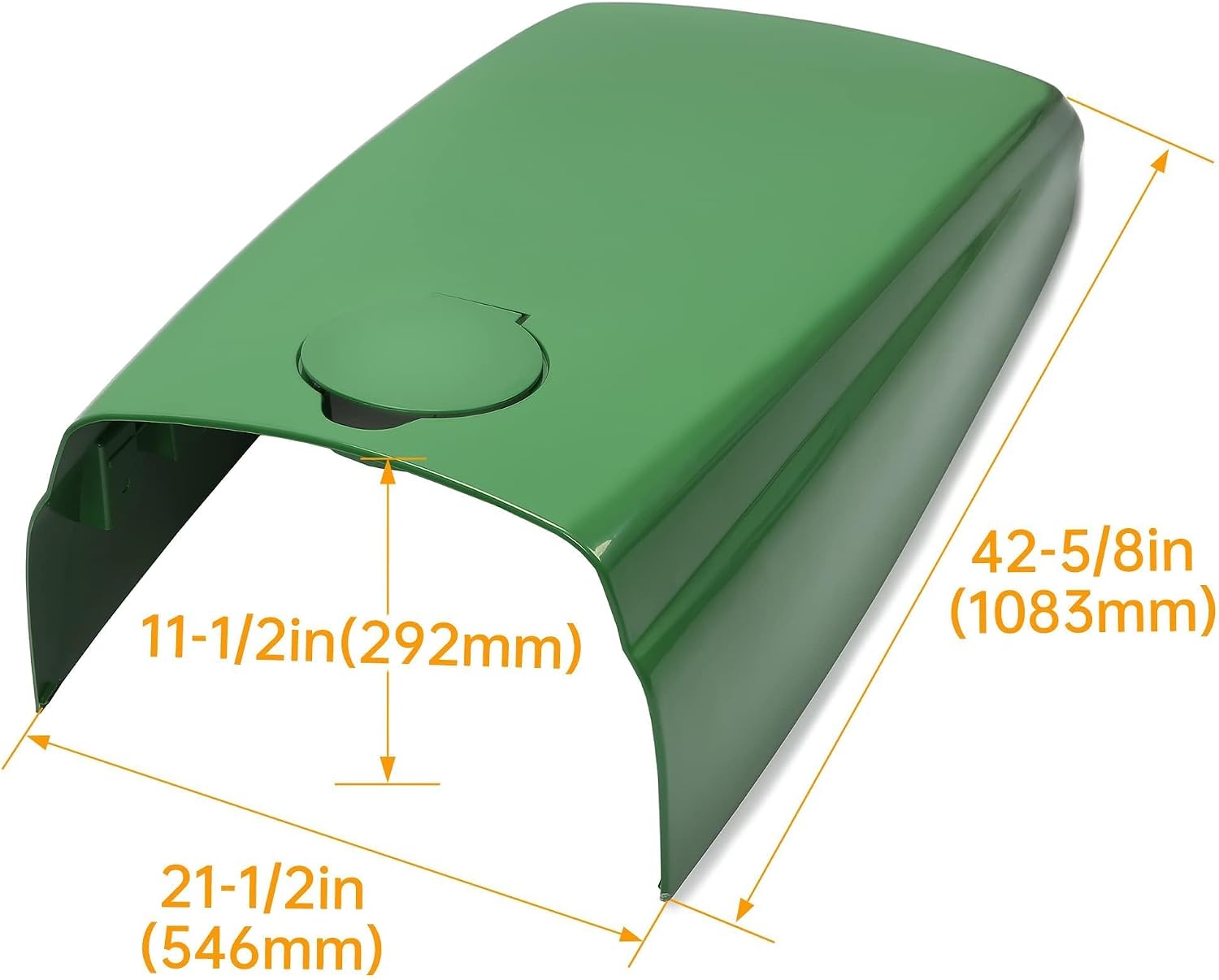 ECOTRIC Tractor Hood Compatible with Lawn Mower John Deere 4500 4510 4600 4610 4700 4710 with Fuel Door Kit Replacement for LVU12063