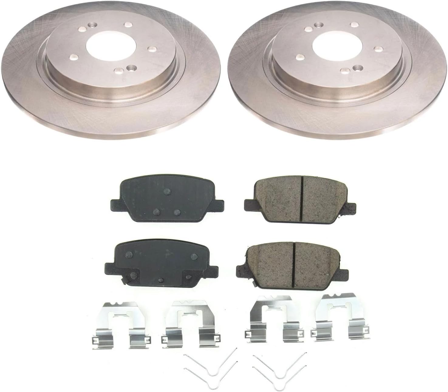 PowerStop Rear Brake Kit for Hyundai Palisade 2020-25 |Santa Fe 2019-20 |Kia Telluride 2020-24 - Z17 Ceramic Brake Pads & Disc Rotors Replacement, KOE8310
