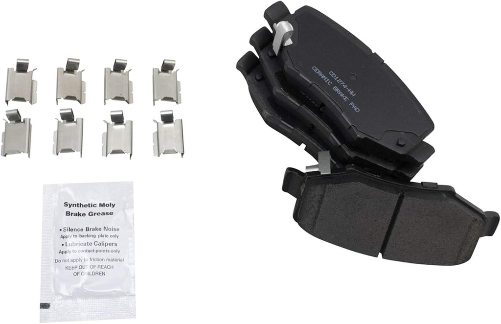 TRQ Performance Rear Brake Pad and Rotor Set Ceramic Coated Drilled Slotted Rotors Calipers Compatible with 2007-2017 Jeep Wrangler 2018 Wrangler JK
