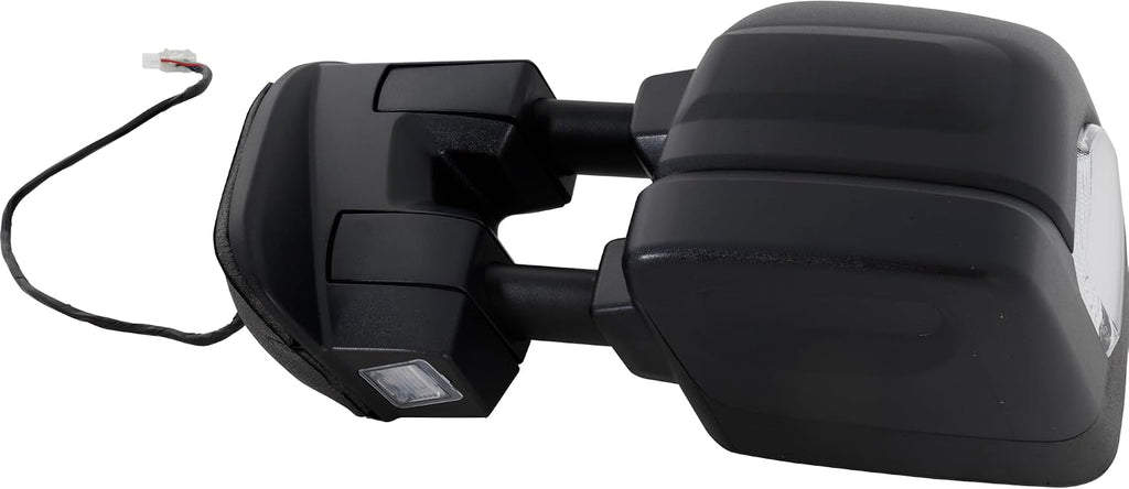 Kool Vue Driver Side Power Heated Towing Mirror for Nissan Titan 2017-2019 With Signal Light, Blind Spot Monitor, Memory & Puddle Lamp Textured