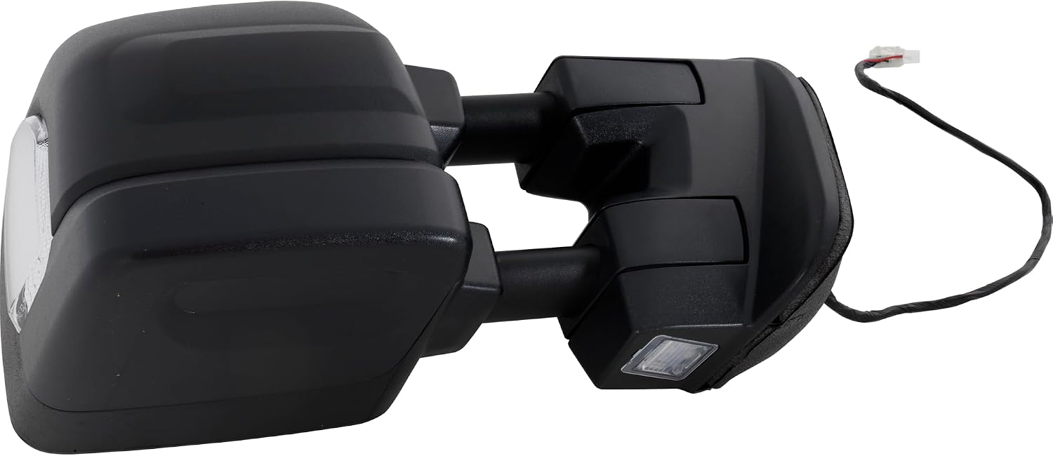 Kool Vue Passenger Side Mirror Power Heated Towing For Nissan Titan 2017-2021 With Signal Light, Blind Spot Monitor & Puddle Lamp, Textured