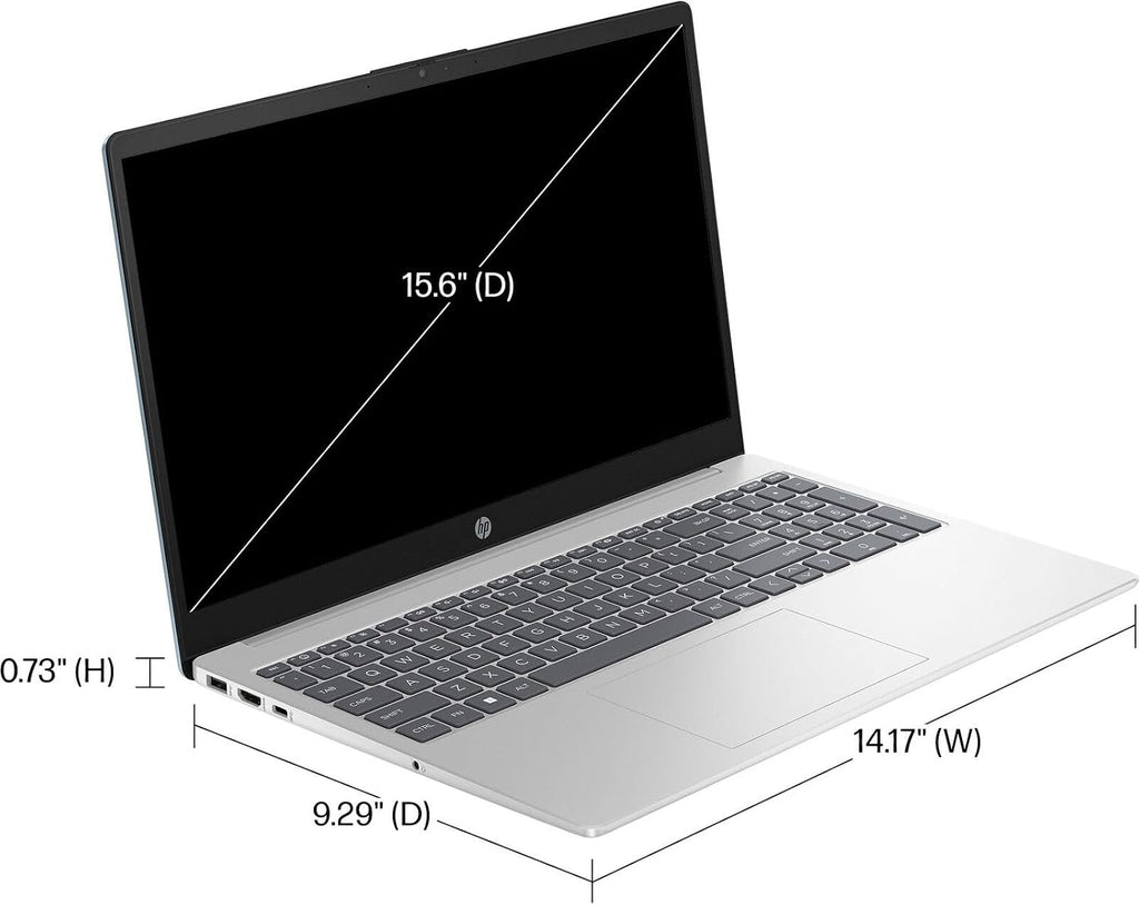HP 2024 15.6' FHD Laptop - AMD Ryzen 5-7520U(Beat i5 1235U), 16GB DDR5 RAM, 1TB SSD, Up to 12.5 Hours Long Battery Life, Webcam, Wi-Fi 6, Fast Charge, Windows 11 Pro, with Laptop Stand
