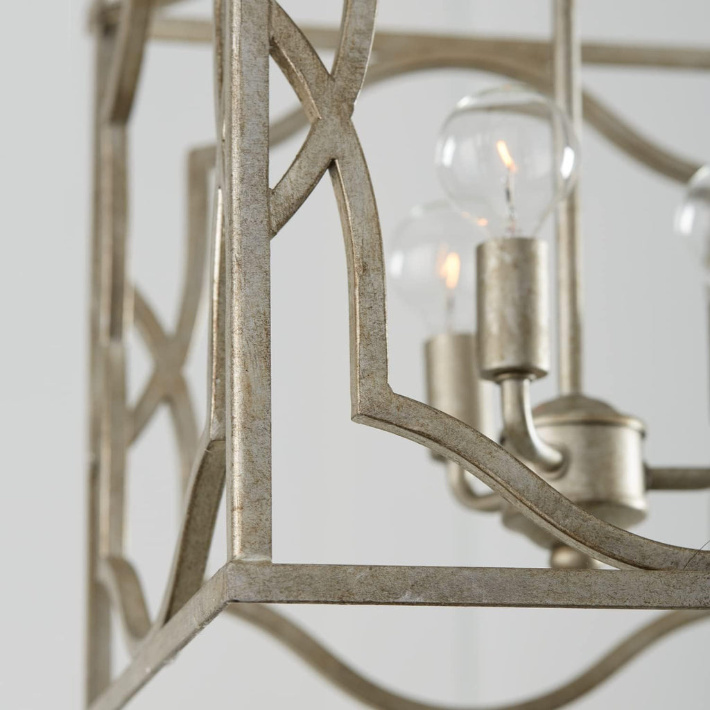 Capital Lighting 9481AS Blakely Lantern Foyer Pendant, 3-Light 180 Total Watts, 18' H x 12' W, Antique Silver