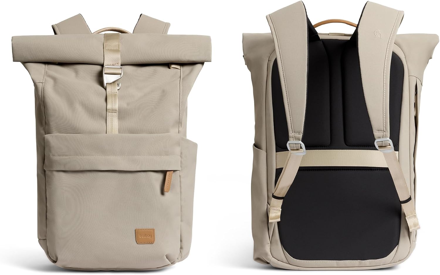 Bellroy Classic Rolltop (commuter backpack with 16' laptop sleeve, luggage pass-through, and two access points) - Tahini