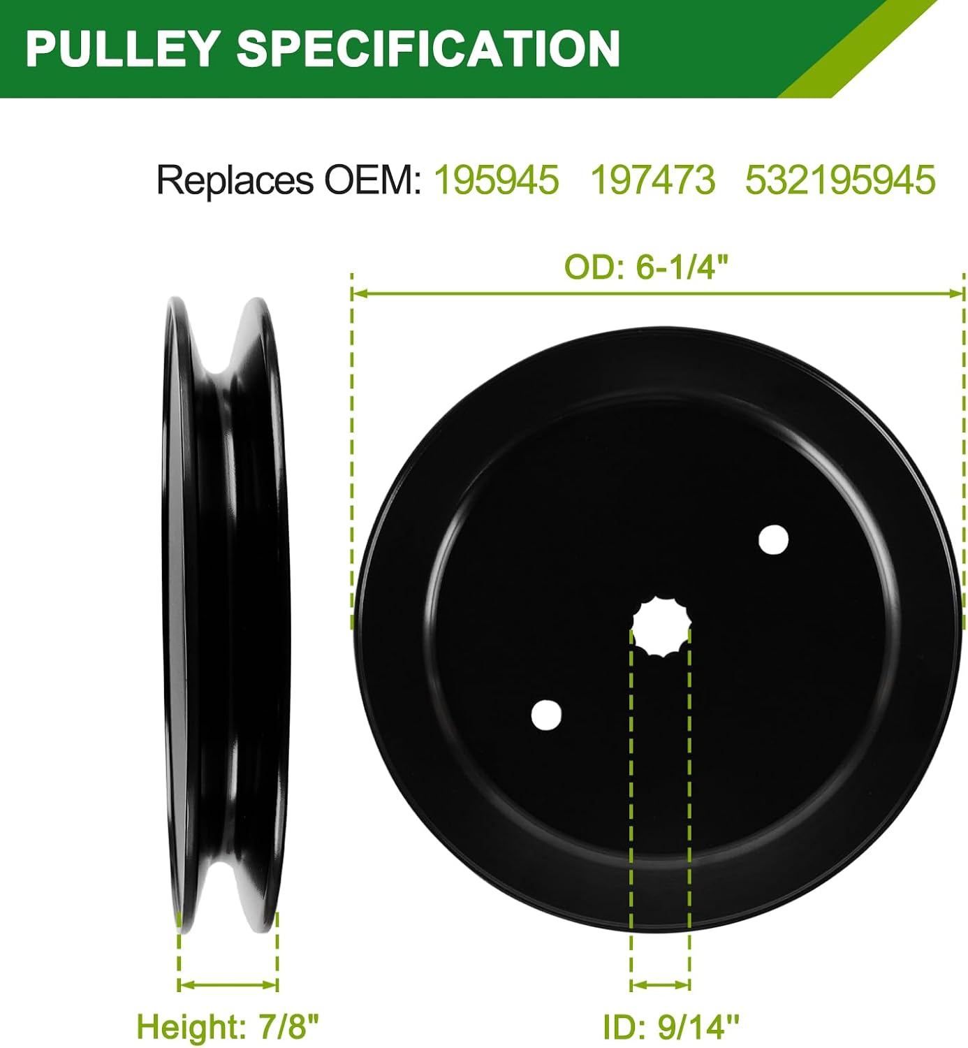 46 Inch Mower Deck Rebuild Kit - Fits Hu sqvarna 2246LS 2346XLS YTA22V46 YTH20K46 YTH22V46 YTH18K46 with 46' Deck, 2 Spindles(532187292)+2 Blades(21546611)+2 Pulleys(195945)+1 Belt(21546607)