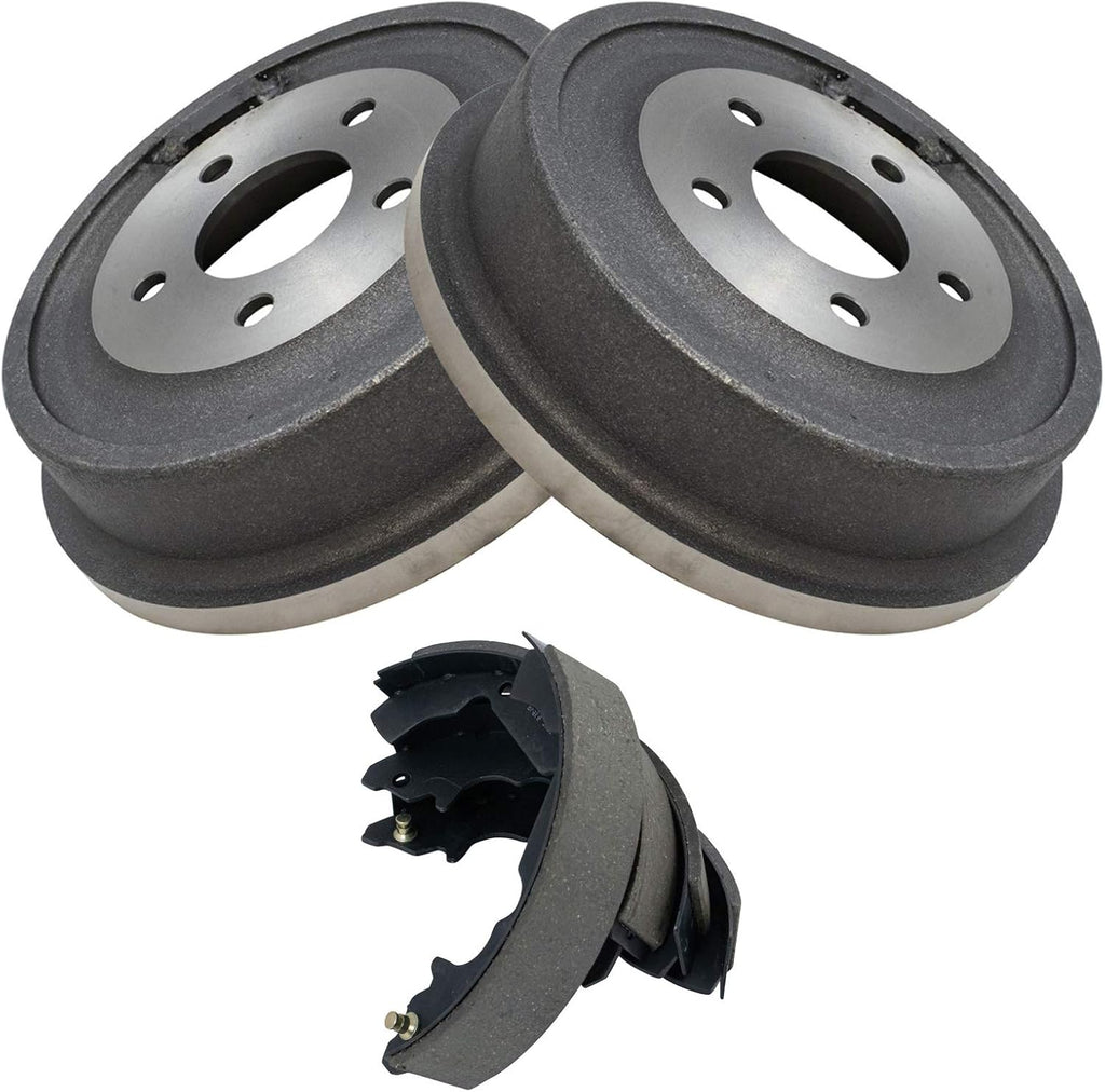 TRQ Brake Drum & Shoe Rear Kit Compatible with Equinox Aztek Torrent Vue/Hybrid
